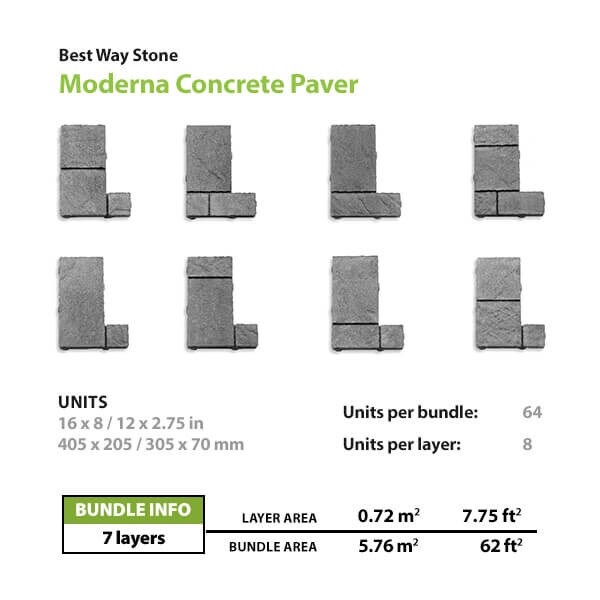 Best Way Stone Moderna Paver